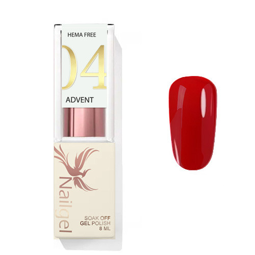 Advent 04 - Gellack 8 ml - Glas-Effekt Rot -