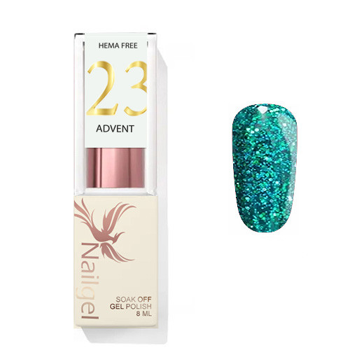 Advent 23 - Gellack 8 ml - Glitzerndes Türkisgrün -