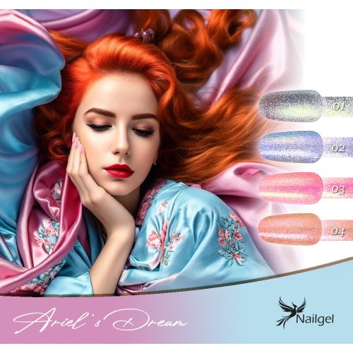 Der Ariel's Dream Gellackkollektion mit 6 Gel-Nagellacken und einer kostenlosen Margerite.