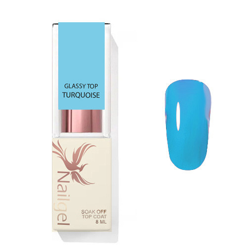 Glassy Top Coat- TURQUOISE - 8ml