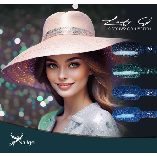 Lady G 4-teiliges Gel-Lack-Set - October  collection - mit Geschenk-Margerite