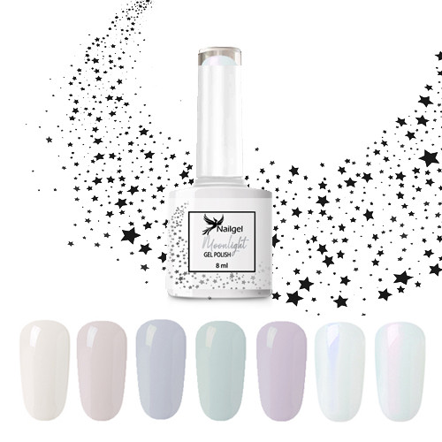 Moonlight Gel-Nagellack-Kollektion mit 7 Gelen und einem Gänseblümchen als Geschenk